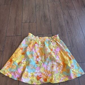 Show Me Your MuMu Floral Skater Skirt - Yellow, Pink, Blue